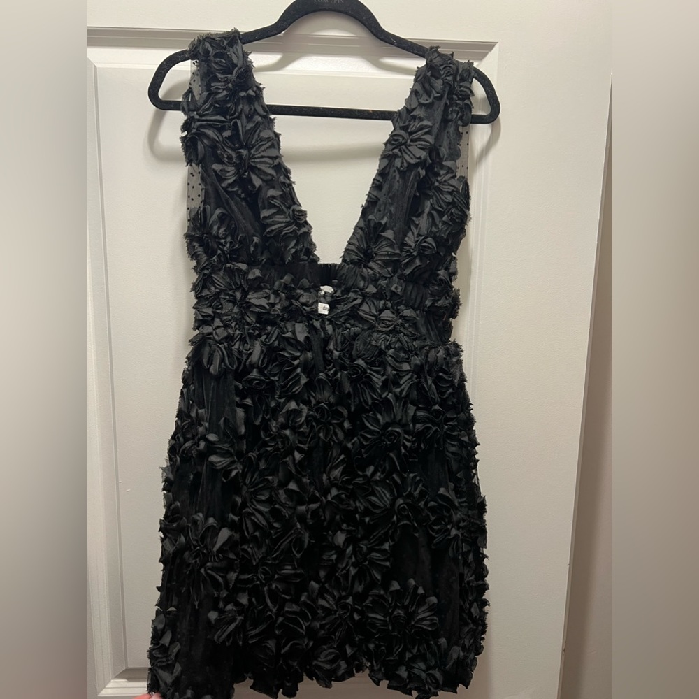 black floral dress